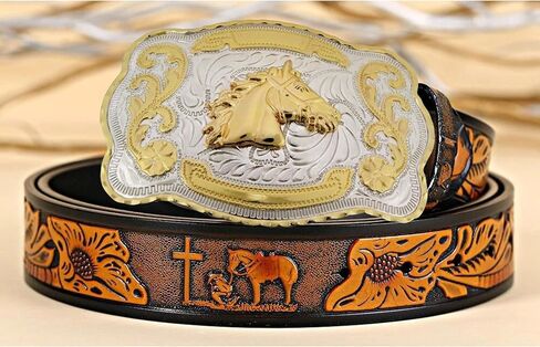 Horse Head Large Huge Rodeo Western Gold Tone Belt Buckle in Saudi Arabia