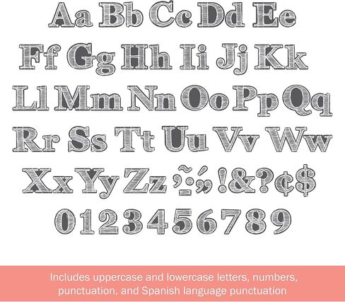Barker Creek Letter Pop-Outs, 4" Chalkboard, Designer Letters for Bulletin Boards, Breakrooms, Reception Areas, Signs, Displays, and More! 4", 234 Characters per Set (1725) in Kuwait