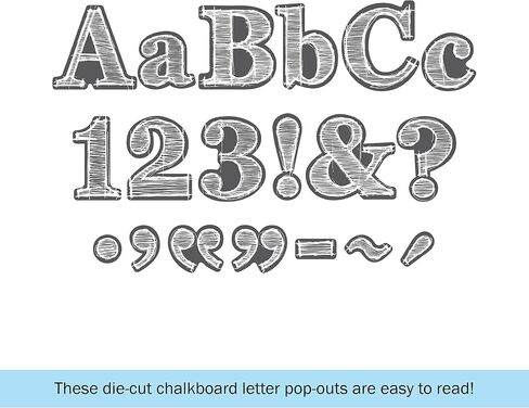 Barker Creek Letter Pop-Outs, 4" Chalkboard, Designer Letters for Bulletin Boards, Breakrooms, Reception Areas, Signs, Displays, and More! 4", 234 Characters per Set (1725) in Kuwait