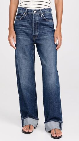 بنطلون جينز The Spitfire Nerdy Cuff للسيدات من MOTHER in Kuwait