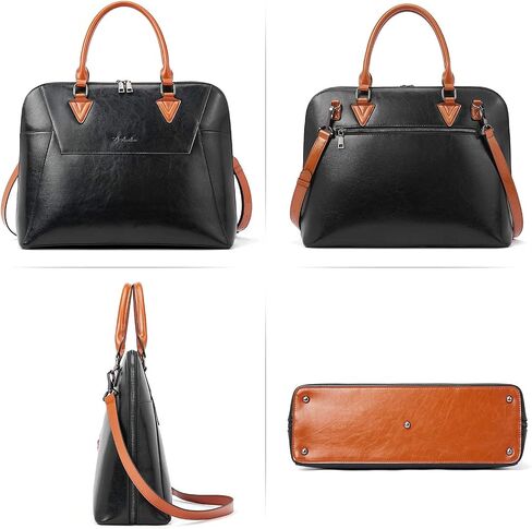 BOSTANTEN Briefcase for Women Leather 15.6 inch Laptop Shoulder Bags Office Work Crossbody Handbags and Womens Leather Wallets in Saudi Arabia