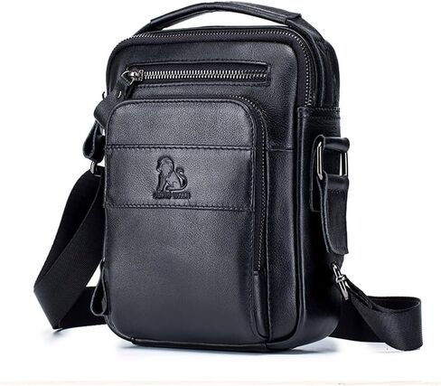 حقيبة كتف من الجلد الطبيعي للرجال حقيبة رسول رجل حقيبة يد كروس حقيبة حقيبة حقيبة سفر in Kuwait