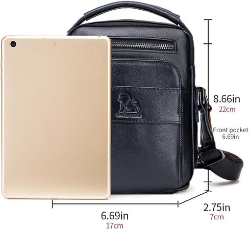 حقيبة كتف من الجلد الطبيعي للرجال حقيبة رسول رجل حقيبة يد كروس حقيبة حقيبة حقيبة سفر in Kuwait