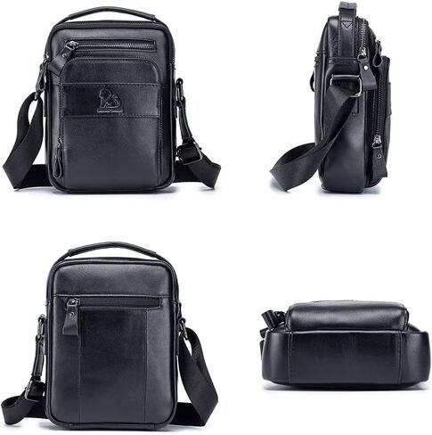 حقيبة كتف من الجلد الطبيعي للرجال حقيبة رسول رجل حقيبة يد كروس حقيبة حقيبة حقيبة سفر in Kuwait