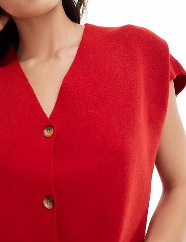IDEALSANXUN Womens Sweater Vest Casual Oversized V Neck Button Down Tank Tops 2024 in Saudi Arabia
