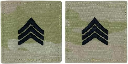 Army embroidered OCP with hook rank insignia: Sergeant in Saudi Arabia