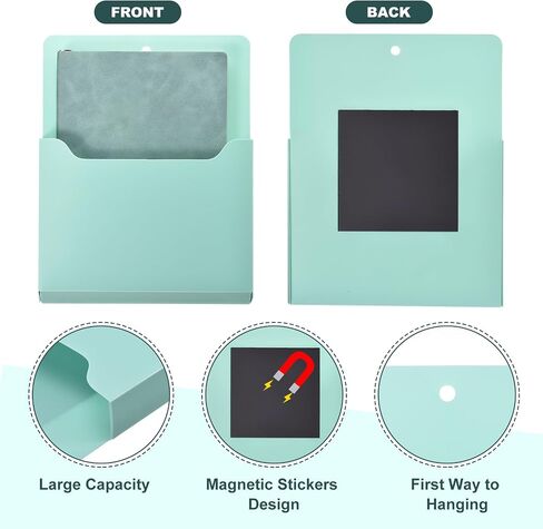 uxcell 6 Pcs Magnetic File Holder, Magnetic Paper Holder for Classroom Refrigerator, Magnetic Wall File Organizer File Holder Paper letter organizer storage Green in Saudi Arabia
