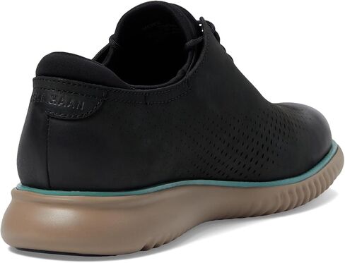 Cole Haan Men's 2.Zerogrand Laser Wing Tip Oxford Lined Loafer, Black Nubuck/Trellis/Irish Coffee, 11 in Saudi Arabia