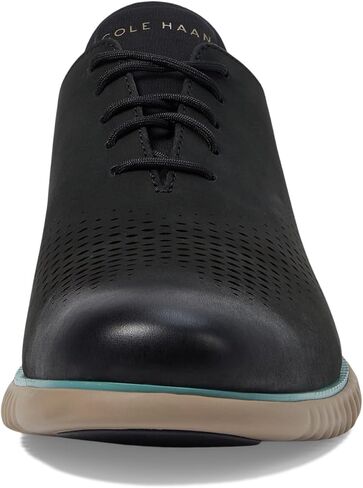 Cole Haan Men's 2.Zerogrand Laser Wing Tip Oxford Lined Loafer, Black Nubuck/Trellis/Irish Coffee, 11 in Saudi Arabia