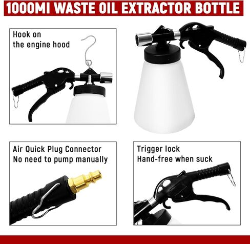 Brake Bleeder Kit 1L Pneumatic Vacuum Brake and Clutch Fluid Bleeder Tool Kit Brake Bleeder with Extractor and Refill Bottle Brake Bleeder in Kuwait