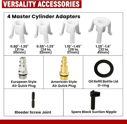 Brake Bleeder Kit 1L Pneumatic Vacuum Brake and Clutch Fluid Bleeder Tool Kit Brake Bleeder with Extractor and Refill Bottle Brake Bleeder in Kuwait