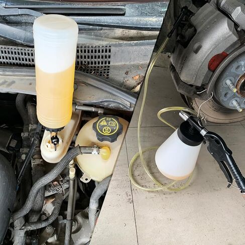 Brake Bleeder Kit 1L Pneumatic Vacuum Brake and Clutch Fluid Bleeder Tool Kit Brake Bleeder with Extractor and Refill Bottle Brake Bleeder in Kuwait