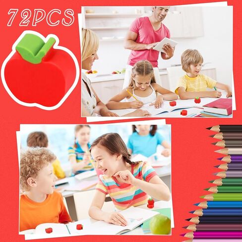 72pcs Mini Apple Erasers,Back to School Rubber Erasers for Students Back to School First Day of School Teachers Classroom Supplies Reward Prizes in Saudi Arabia