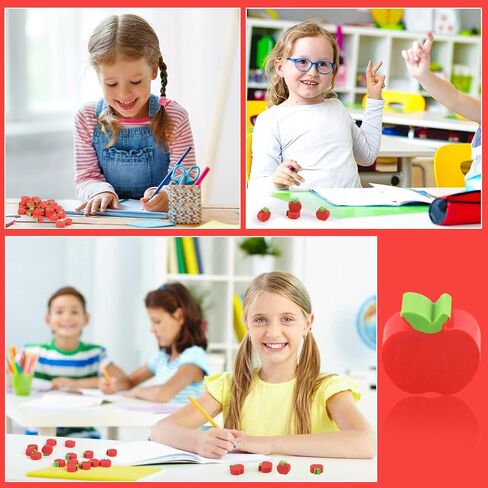 72pcs Mini Apple Erasers,Back to School Rubber Erasers for Students Back to School First Day of School Teachers Classroom Supplies Reward Prizes in Saudi Arabia