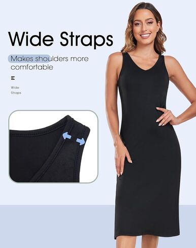 Women's Full Slips Under Dress Slips Tank Top Slip Dress Wide Straps Underdress in Saudi Arabia