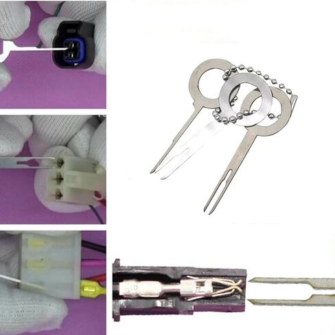 4 مجموعة أدوات إزالة المحطة الطرفية عدة سلك موصل مجتذب إبرة دبوس النازع نهاية الاتصال الإصدار القاذف مفتاح للدراجات النارية سيارة الأسلاك الكهربائية نظام تجعيد أضواء LED in Kuwait