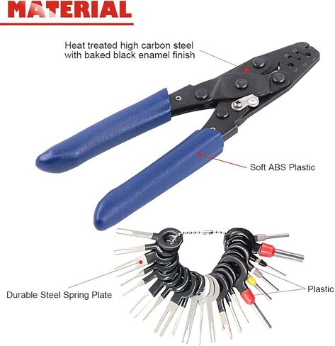 Hilitchi Professional Crimper Tools Wiring Harness Crimping Set for Delphi Packard Weather Pack Terminals and Metri-Pack Connectors with Electrical Wiring Crimp Connectors Auto Terminals Pin Extractor in Saudi Arabia