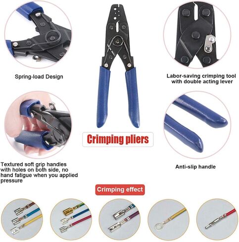 Hilitchi Professional Crimper Tools Wiring Harness Crimping Set for Delphi Packard Weather Pack Terminals and Metri-Pack Connectors with Electrical Wiring Crimp Connectors Auto Terminals Pin Extractor in Saudi Arabia