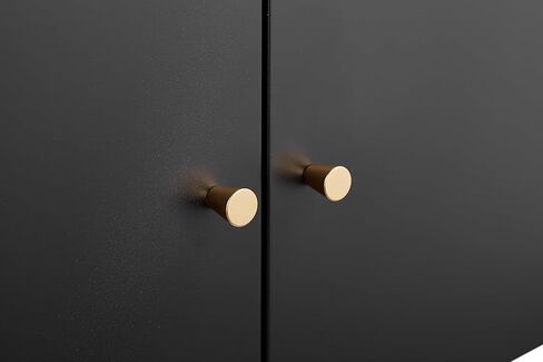 Office Furniture Copier Cabinet Black 2 Door Steel Mobile Pedestal Printer Stand, 23.62'' x 23.62'' x 17.70'', Durable Metal Storage Solution for Office Organization in Kuwait