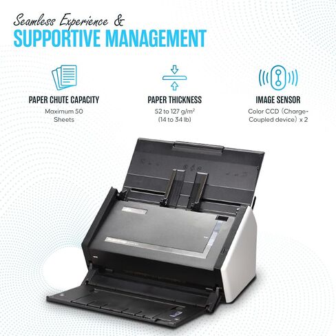 حزمة الماسح الضوئي S1500 FUJITSU ScanSnap Sheet-Fed - ضمان لمدة عام - مع محول تيار متردد 24 فولت، وكابل USB 2.0، وسلك طاقة وقطعة قماش للتنظيف من الألياف الدقيقة (متجددة) in Saudi Arabia
