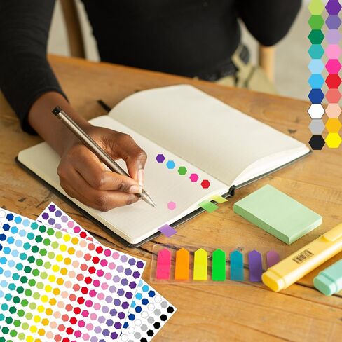 16000 PCS Small Dot Stickers 1/3" Shaped Stickets 20 Colors Color Coding Labels Circle Label Stickers for Office,Classroom in Saudi Arabia