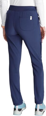 Cherokee Women Scrubs Pant Mid Rise Tapered Leg Pull-on Cargo CK248A in Saudi Arabia