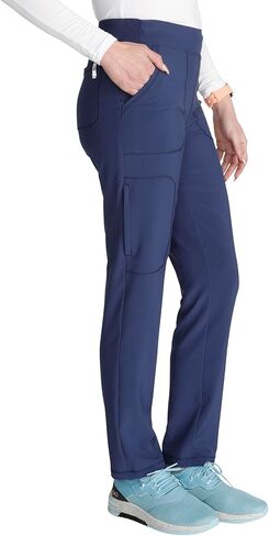 Cherokee Women Scrubs Pant Mid Rise Tapered Leg Pull-on Cargo CK248A in Saudi Arabia