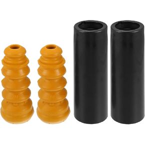 Motoforti Rear Suspension Bump Stop Shock Absorber Strut Boot Kit, for AUDI A2 2000-2005, Rubber, No.1J0512131B/6Q0512131B, Black Yellow, 2 Set