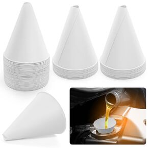 30 Pcs Disposable Engine Oil Funnels 6 oz Paper Engine Oil Funnel Motor Car Oil Funnels Paper Cone Funnel for Car Oil Change Fluid or Kitchen Filling Bottle (30)