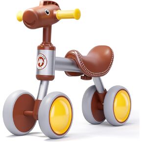 Baby Balance Bike for 1-2 Year Old Boy Girl, Balance Bike for 12-24 Months 4 Wheels Toddler Balance Bike, Baby Bike 1+ Years Toy First Birthday Gifts