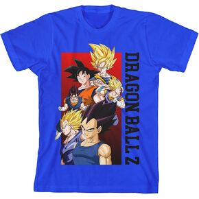 Bioworld Dragon Ball Z Vegito Character Group Youth Royal Blue Graphic Tee