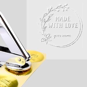 Custom Embosser Embosser Machine Custom Homemade with Love Quote Flowers Heart Embosser Stamp Book Embosser Machine Address nvelope Company Seal Letter Embosser