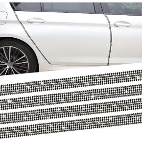 TOMALL Bling Car Door Guard Crash Bumper Crystal Anti-Scratch Strip Sticker Crystals Car Door Bumper Protector Accessory DIY for Interior and Exterior Decoration Styling Accessories White