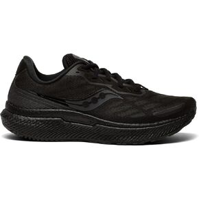 Saucony Women's Triumph 19 Sneaker, Triple Black, 9