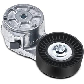 A-Premium Belt Tensioner Assembly with Pulley Compatible with Dodge Caravan, Grand Caravan & Chrysler Town & Country & Jeep Liberty Wrangler, Replace# 4861277AB, 4861277AD