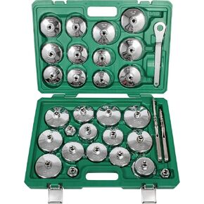 Oil Filter Wrench Set, 31PCS Oil Filter Socket Set, Oil Filter Cap Removal Tool, 1/2" Drive Stainless Steel 27mm 32mm 36mm 64mm-101mm Compatible with Volvo, BMW, Toyota, Honda, Nissan, etc