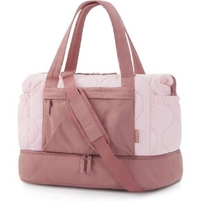 BAGSMART Travel Duffel Bags for Women, Weekender Bags for Women,Quilted Duffle Bag for Travel