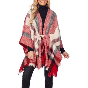 Mud Pie womens Women's Belted Poncho