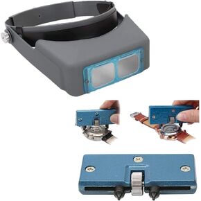 1.5X 2X 2.5X 3.5X Headband Magnifier Repair Tool and Watch Adjustable Back Case Opener