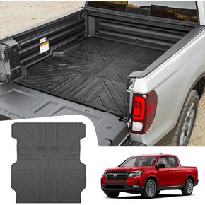 Truck Bed Mat Compatible with 2017-2024 Honda Ridgeline 5.3FT Bed Liner All Weather Protection TPE Rear Trunk Cargo Mat for 17-24 Ridgeline Pickup Accessories