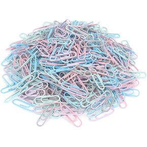 Tamaki 500 PCS Paper Clips, Medium Size Colored Paper Clip, Colored Paper Clips for Paper Work Office School and Personal Use