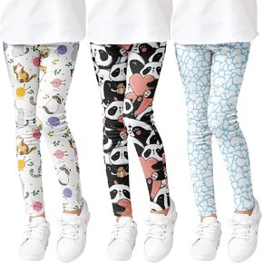 Multipack Girls' Leggings High Stretch Tights Outdoor Active Bottoms Toddlers Sports Ankle Trousers 3-10Years