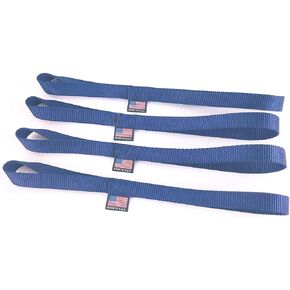 2020 Powersport Series Soft Hook Tie Down Extenders - 1" Wide x 14" Long (set of 4) - 3,100 lb break strength/12,400 lb. combined - Blue