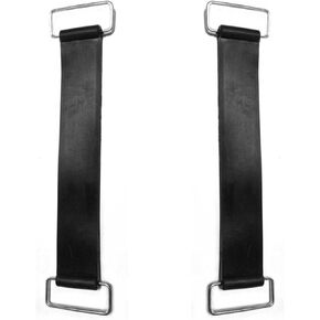 2PCS Motorcycle Battery Rubber Band Strap,Battery Tie Down Strap,Battery Strap Replacement,Elastic Stretchable Fixed Holder,Stretchable Bandage Parts Elastic Black Scooter Accessories