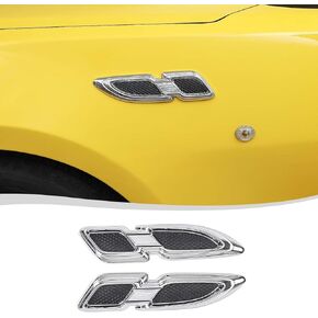 Voodonala for Chevy Camaro 2009-2024 Hood Vent Air Flow Hood Side Vent Decal Scoop Hood Spolier Door for Chevrolet Camaro 2009-2024 (2Pcs,ABS,Chrome)