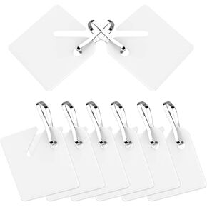 50 Pcs Key Tags White Plastic Hanging Tags with Metal Snap Hooks for Slotted Key Cabinets Boxes Lockers Sturdy Frosted Item Identifiers for Home Office and Garage