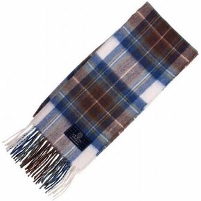 Stewart Muted Blue Tartan Scarf - Scottish Wool Clan Scarves