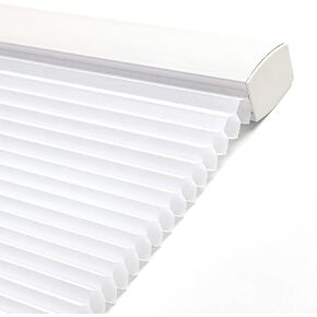 GENIMO Cordless Cellular Shades, Window Blinds Cordless with Light Filtering Fabric Window Shades, Honeycomb Mini Blinds for Windows for Home, Office, Bedroom, Easy to Install, White, 34" W x 72" H
