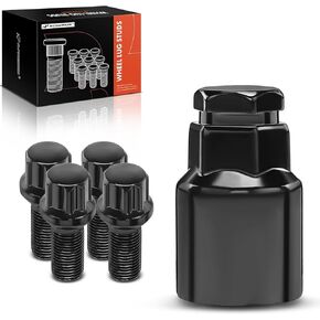 A-Premium 5-PC M14-1.5 Wheel Studs Compatible with Mercedes-Benz C230, C250, C280, C300, C350, E200, E250, E300, E320, E400, E550, S400, S550, S600, CLA250, GLA180, CLS400, CLS55 AMG, Front and Rear