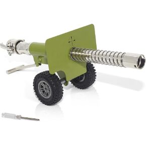 Mini Firecracker Launching Cannon Model, 304 Stainless Steel Heavy Artillery with Spring Recoil Mechanism, Great for Outdoor Games and Collector Present in Saudi Arabia